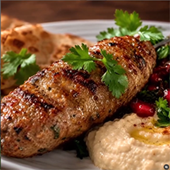 Easy grilled Middle Eastern spiced lamb skewers recipe by Dogan's Recipes